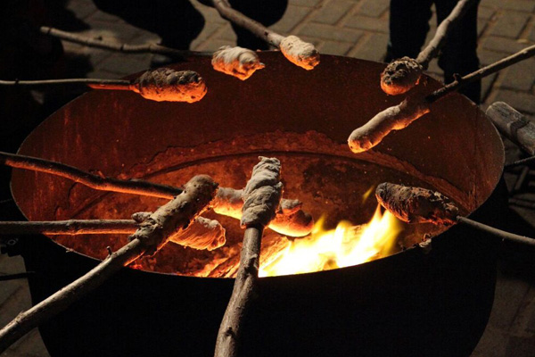 stockbrot Klassenfahrt Fläming Brandenburg Deutschland Klassenfahrt Fläming Brandenburg Deutschland
